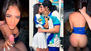 Gabriela singando duro en cuatro y luego se toma toda la leche