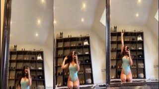 Alice Goodwin looking sexy in the mirror