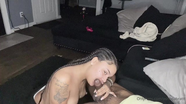 Ashhdabrattt sloppy blowjob big facial
