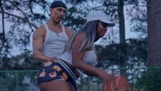 Breyana playing basketball before getting fucked