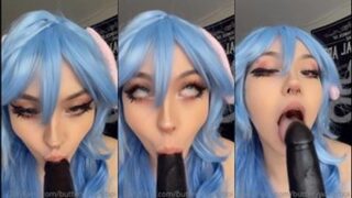 Butterywaterboi Blowjob black dildo leaked video