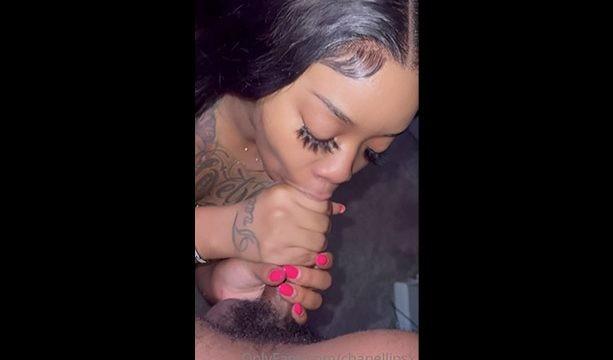 Chanellipsx sloppy blowjob facial end