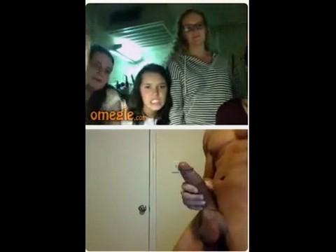 Crazy girlfriends watching a big dick masturbate on omegle