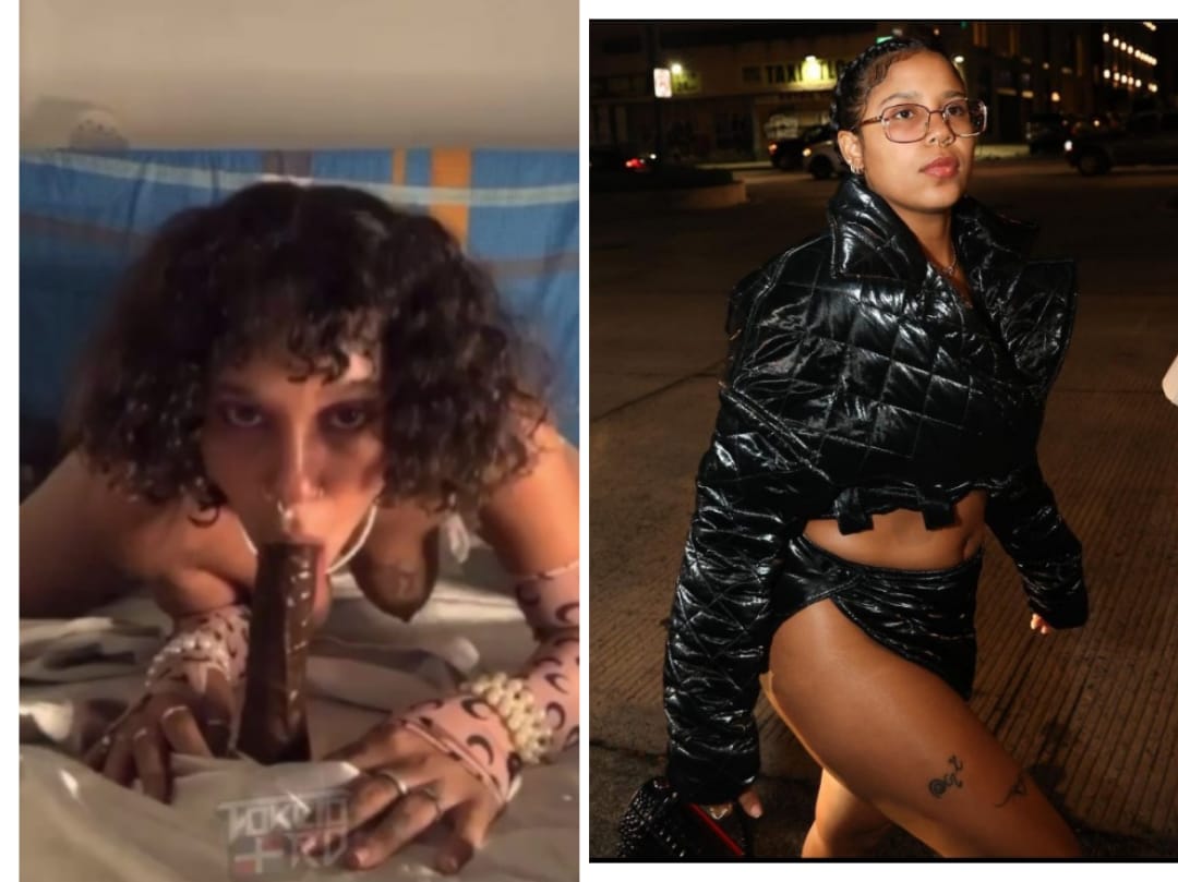 Dominican Rapper Tokischa Sucking Dildo