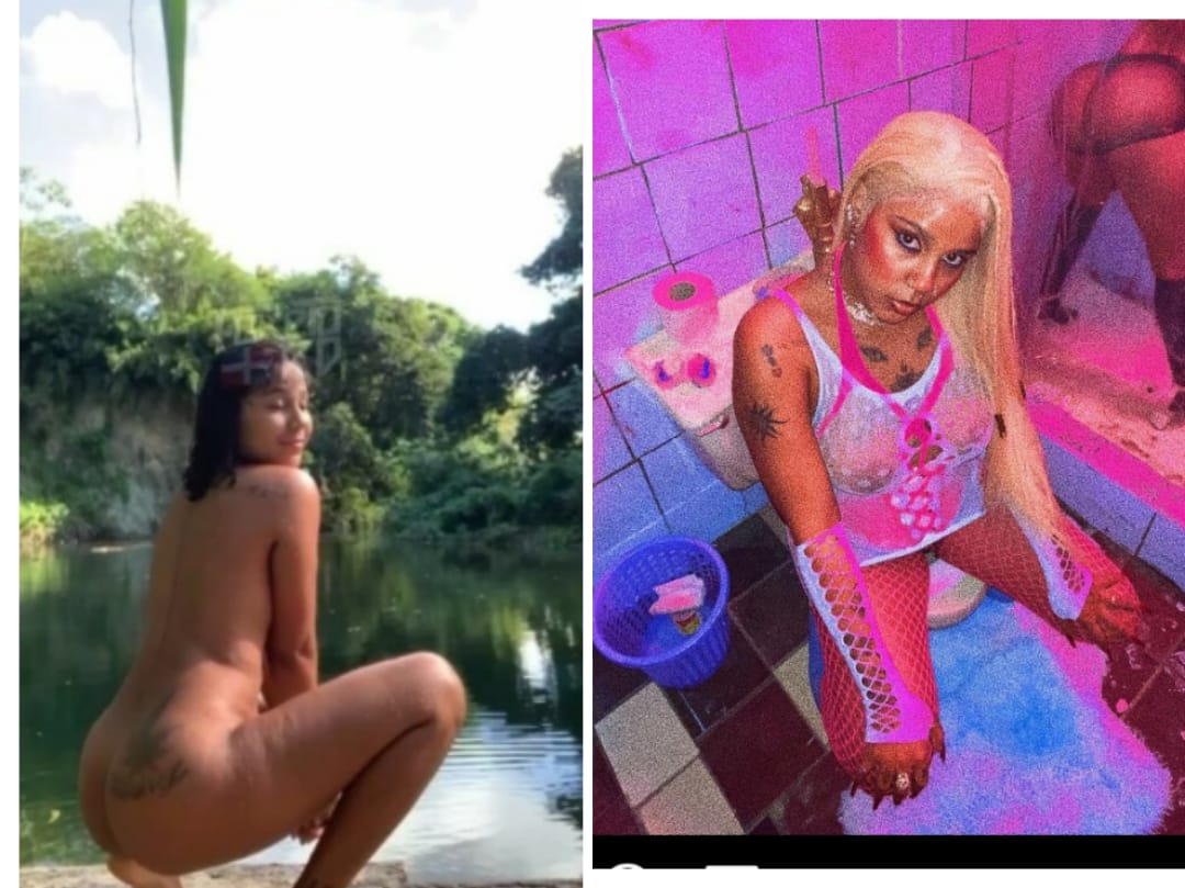 Dominican rapper Tokischa Horny in the river