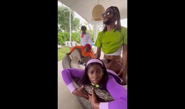 Minxmilliyon & Vicky Hyuga hot foursome outdoor