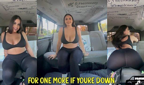 PAWG Rebecca J Playing in the Fanvan