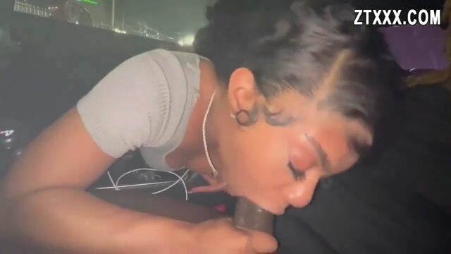Persia Sucking Big Black Cock in Car