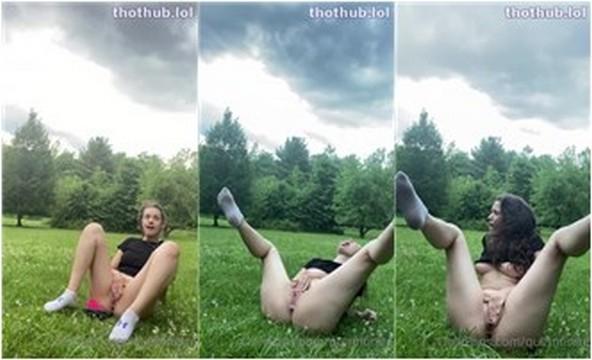 Quinnfinite Masturbating Squirting outdoor cloudy