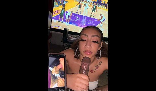 Redddarling BBC blowjob while play NBA2k leaked video