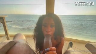 Theeministalli eating a super bbc outdoors