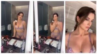 Amanda Cerny Nudes Lingerie Mirror Tease