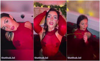 Andrea Botez Nude Bathtub Sheer Nipple Pasties Video Leaked