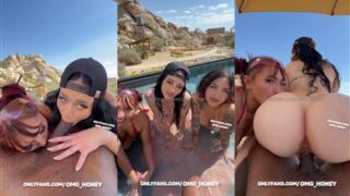 Auhneesh Nicole Outdoor Foursome in Bikini Video Leaked –