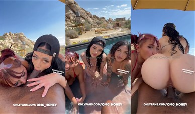 Auhneesh Nicole Outdoor Foursome in Bikini Video Leaked –