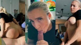 BlondeAdobo fucking her boyfriend while watching a movie