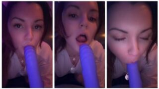 Blue Dildo Lick And Suck Porn Video