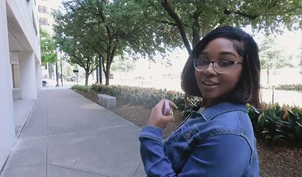 Cinnamon Jumping her big ass on the neighbor cock