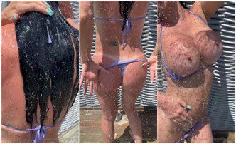 Jasmine Jae Nude Outdor Shower OnlyFans Video Leaked
