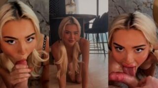 Kristen Hancher Draining a cock leaked video