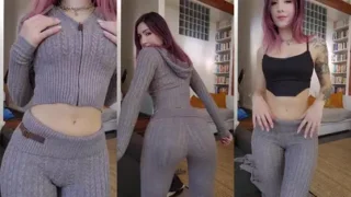 Luxlo Grey Knit Cozy Strip Of Onlyfans Video Leaked