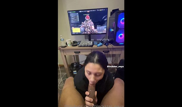 Naya Distracts Her Boyfriend with a Steamy Blowjob