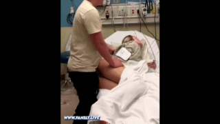 Silent public pussy fuck in the hospital