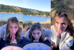 ThePrincessJess Outdoor Blowjob Cum Swallow Video Leaked