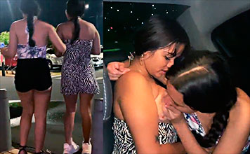 Videos de Frente al del Uber Liseth Iris y Lizeth Elianny se comen intenso en xpaja